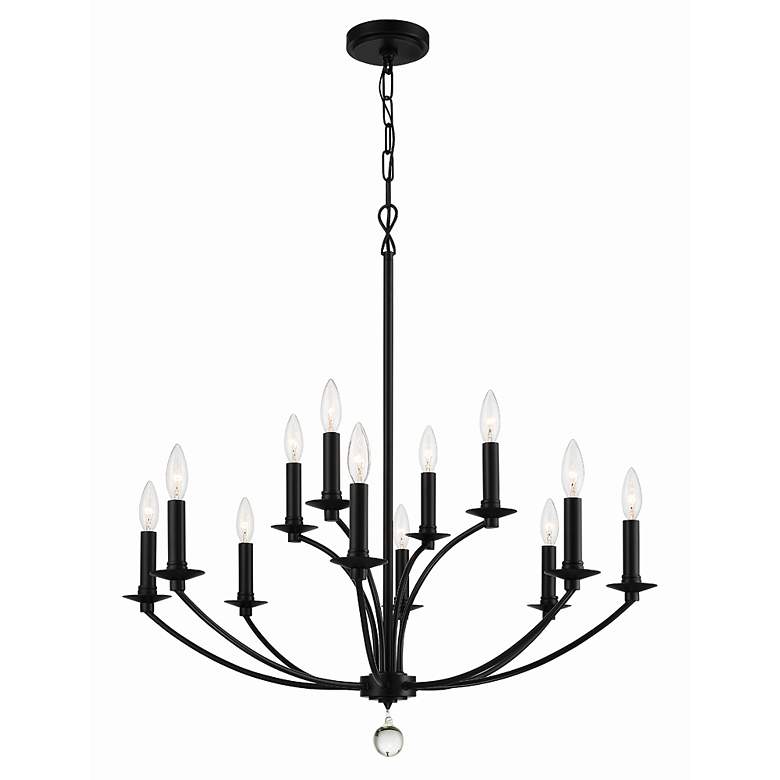 Image 5 Mila 12 Light Black Chandelier more views