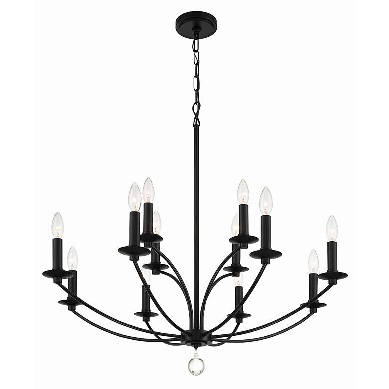 Image 6 Mila 12 Light Black Chandelier more views
