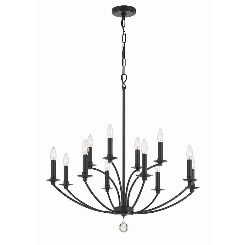 Image 7 Mila 12 Light Black Chandelier more views