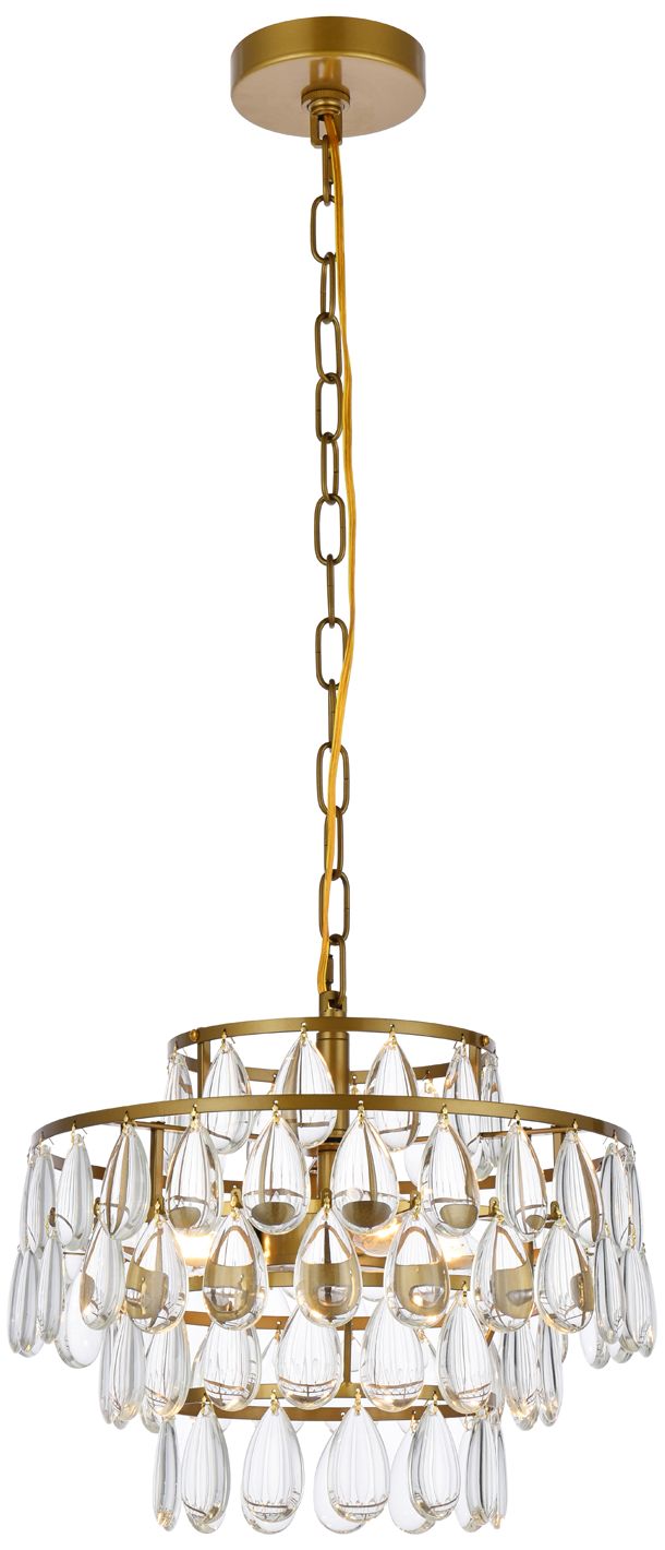 Mila 14" Brass Pendant Light
