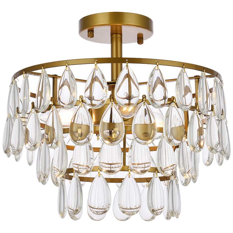 Image 1 Mila 14" Flush Mount In Brass