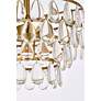 6_Mila 14" Wide Brass and Clear Crystal 3-Light Ceiling Light more views