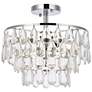 2_Mila 14" Wide Chrome and Clear Crystal 2-Tier Ceiling Light