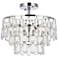 Mila 14" Wide Chrome and Clear Crystal 2-Tier Ceiling Light