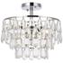 Mila 14" Wide Chrome and Clear Crystal 2-Tier Ceiling Light