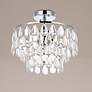 1_Mila 14" Wide Chrome and Clear Crystal 2-Tier Ceiling Light