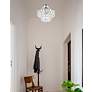 3_Mila 14" Wide Chrome and Clear Crystal 2-Tier Ceiling Light more views