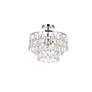 4_Mila 14" Wide Chrome and Clear Crystal 2-Tier Ceiling Light more views