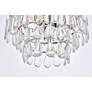 5_Mila 14" Wide Chrome and Clear Crystal 2-Tier Ceiling Light more views