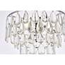 6_Mila 14" Wide Chrome and Clear Crystal 2-Tier Ceiling Light more views