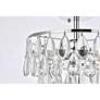 7_Mila 14" Wide Chrome and Clear Crystal 2-Tier Ceiling Light more views