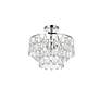 Mila 14" Wide Chrome and Clear Crystal 2-Tier Ceiling Light