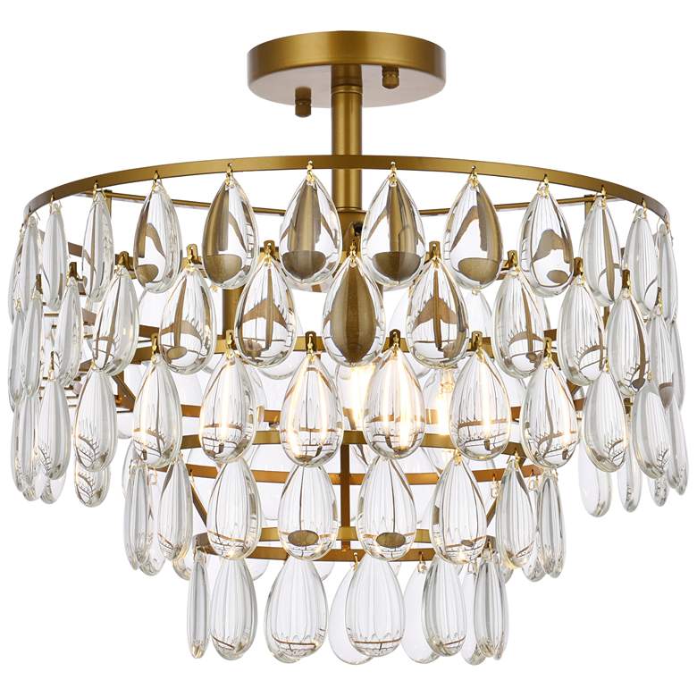 Image 1 Mila 16" Flush Mount In Brass