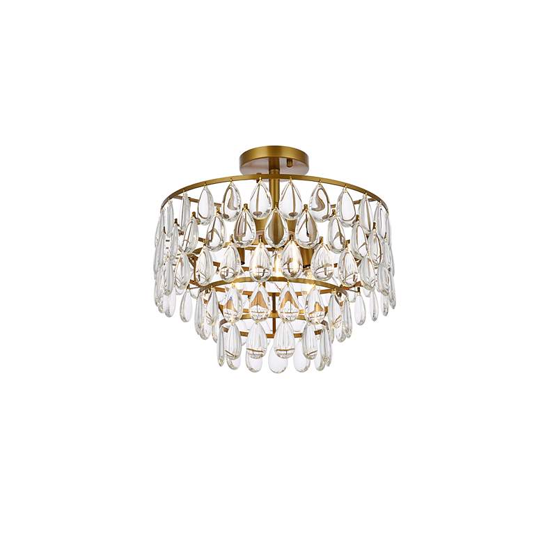 Image 4 Mila 16" Flush Mount In Brass more views