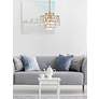 3_Mila 16" Wide Brass and Clear Crystal Pendant Light more views