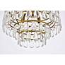 5_Mila 16" Wide Brass and Clear Crystal Pendant Light more views