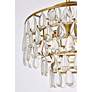 6_Mila 16" Wide Brass and Clear Crystal Pendant Light more views
