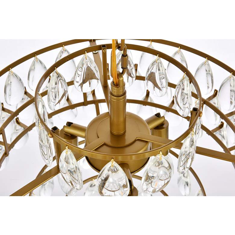 Image 7 Mila 16" Wide Brass and Clear Crystal Pendant Light more views