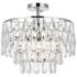 Mila 16" Wide Chrome 3-Light Ceiling Light