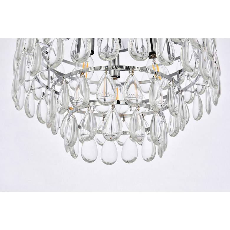 Image 6 Mila 16" Wide Chrome 3-Light Ceiling Light more views