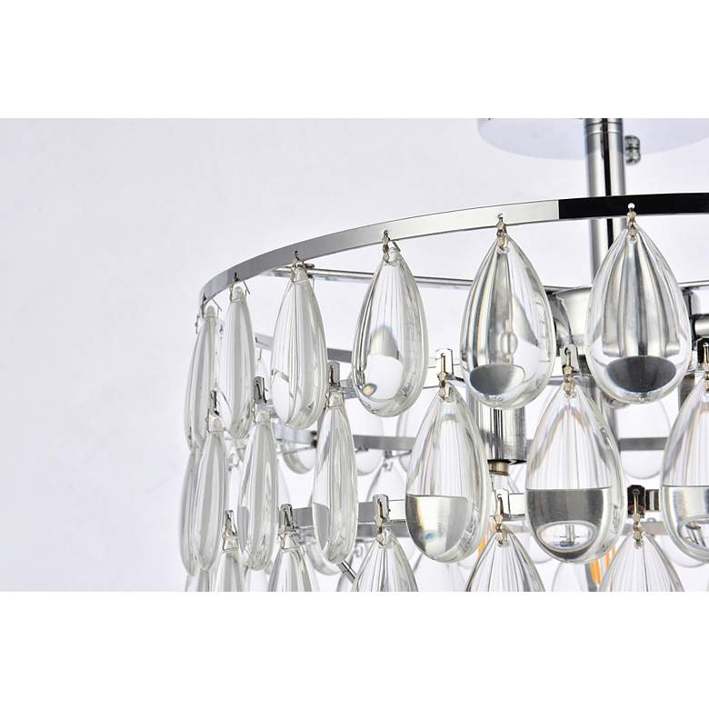 Image 7 Mila 16" Wide Chrome 3-Light Ceiling Light more views