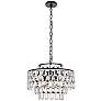 2_Mila 18" Wide Black and Clear Crystal Chandelier