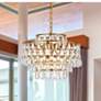 Thumbnail1 of Mila 18" Wide Brass and Crystal Pendant Light