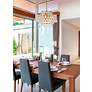 Thumbnail3 of Mila 18" Wide Brass and Crystal Pendant Light more views