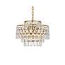 Thumbnail4 of Mila 18" Wide Brass and Crystal Pendant Light more views