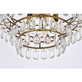 Image5 of Mila 18" Wide Brass and Crystal Pendant Light more views