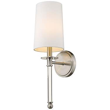 Mila 19 1/2" High Brushed Nickel Wall Sconce