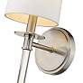 4_Mila 19 1/2" High Brushed Nickel Wall Sconce more views