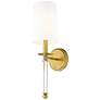 3_Mila 19 1/2" High Rubbed Brass and Crystal Wall Sconce