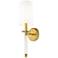 Mila 19 1/2" High Rubbed Brass and Crystal Wall Sconce