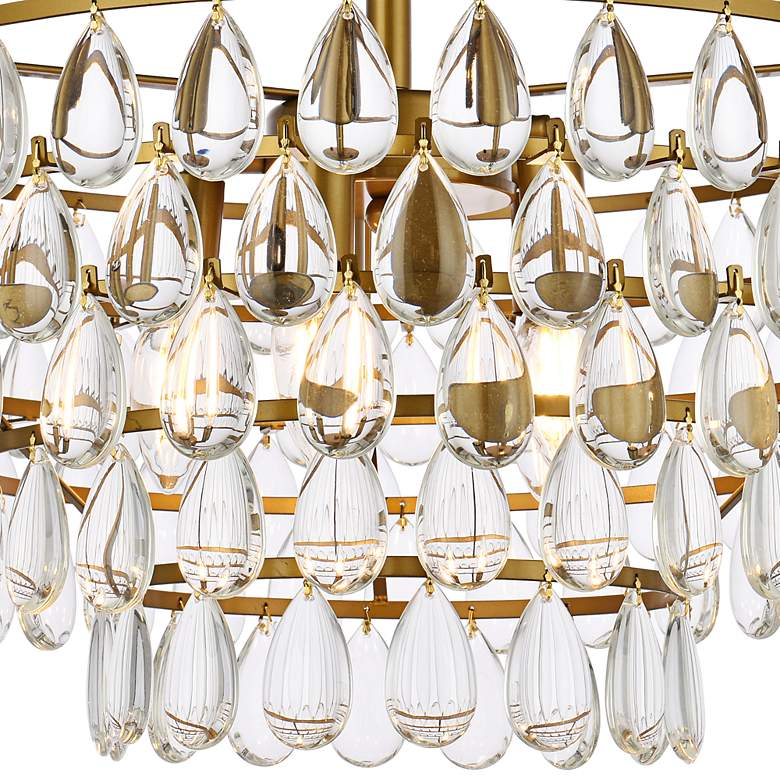 Image 4 Mila 20" Wide Brass 5-Light Ceiling Light more views