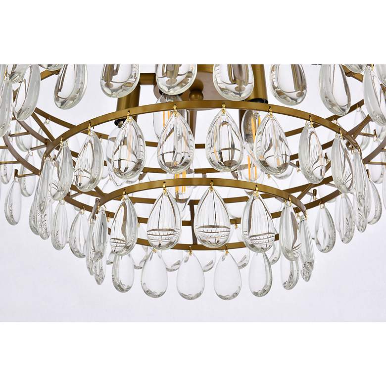 Image 6 Mila 20" Wide Brass 5-Light Ceiling Light more views