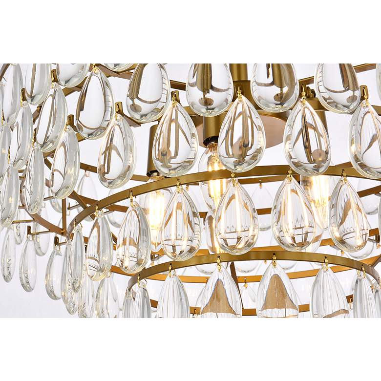 Image 7 Mila 20" Wide Brass 5-Light Ceiling Light more views