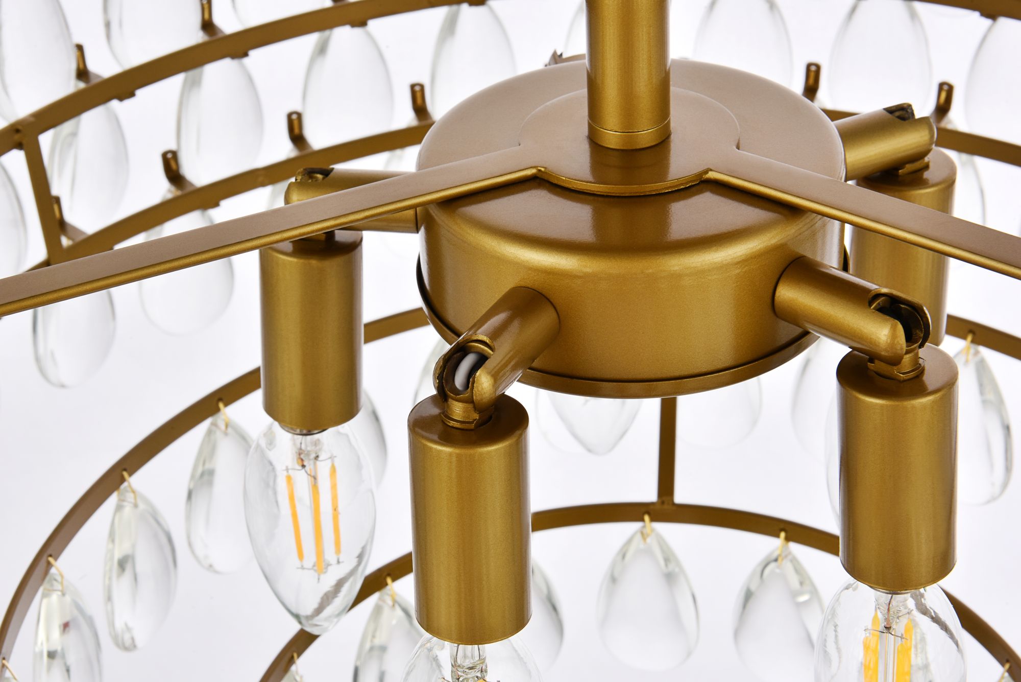 Mila 20" Wide Brass 5-Light Ceiling Light in scene