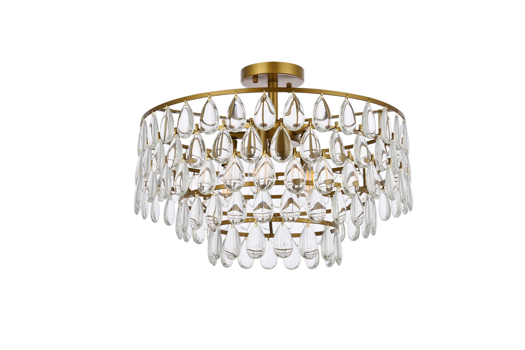 Mila 20" Wide Brass 5-Light Ceiling Light in scene