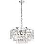 2_Mila 20" Wide Chrome and Clear Crystal Chandelier