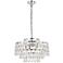 Mila 20" Wide Chrome and Clear Crystal Chandelier