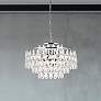 1_Mila 20" Wide Chrome and Clear Crystal Chandelier
