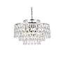 4_Mila 20" Wide Chrome and Clear Crystal Chandelier more views