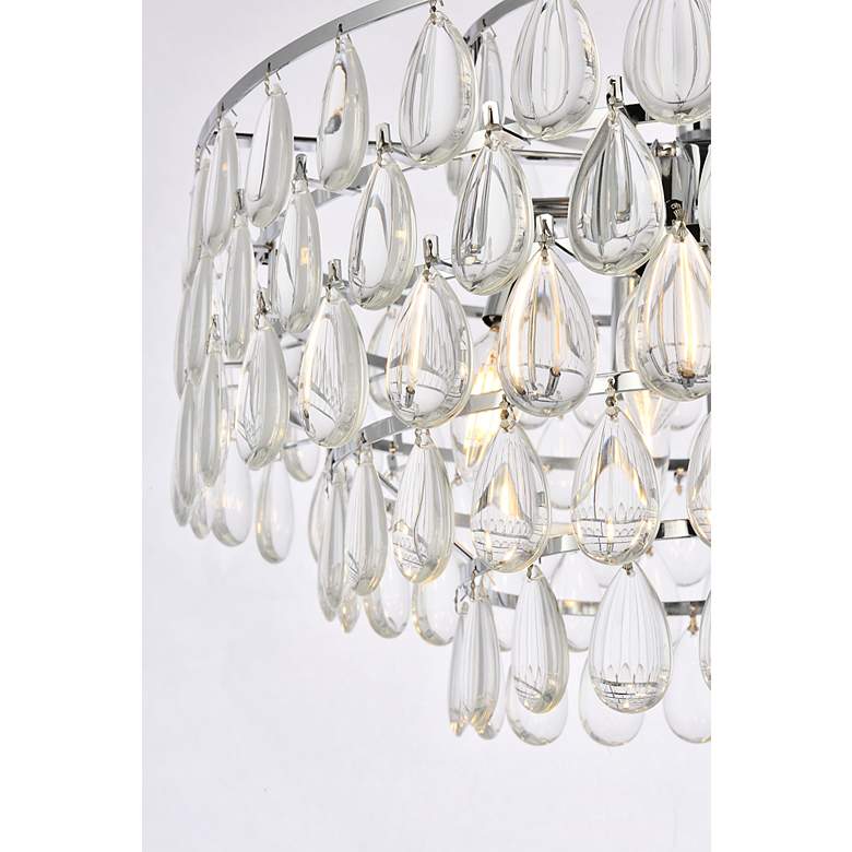 Image 6 Mila 20" Wide Chrome and Clear Crystal Chandelier more views