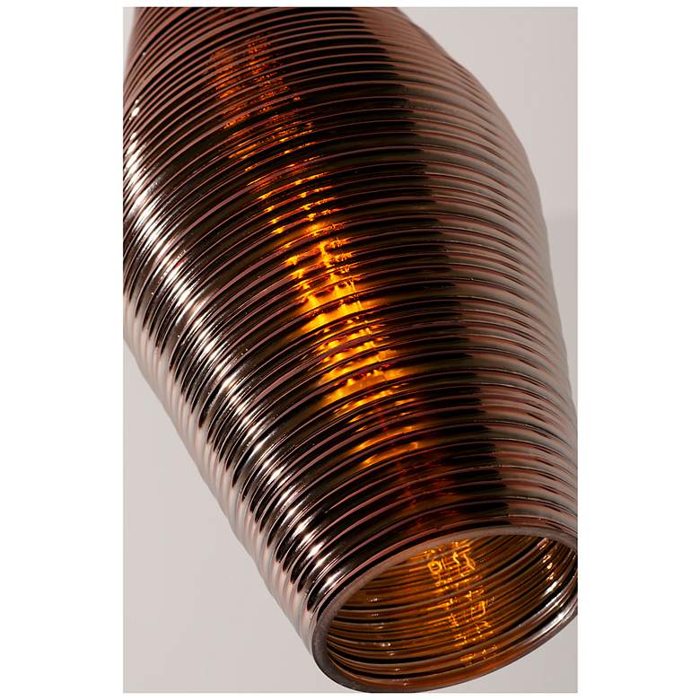 Image 2 Mila 3 Light Linear Pendant - Black Canopy - Copper Shades more views