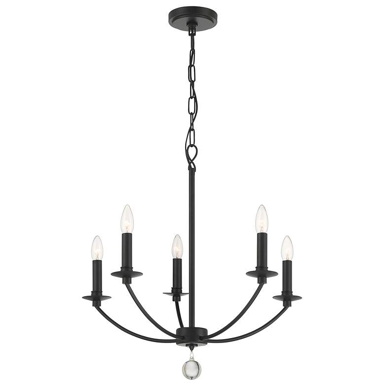 Image 1 Mila 5 Light Black Chandelier