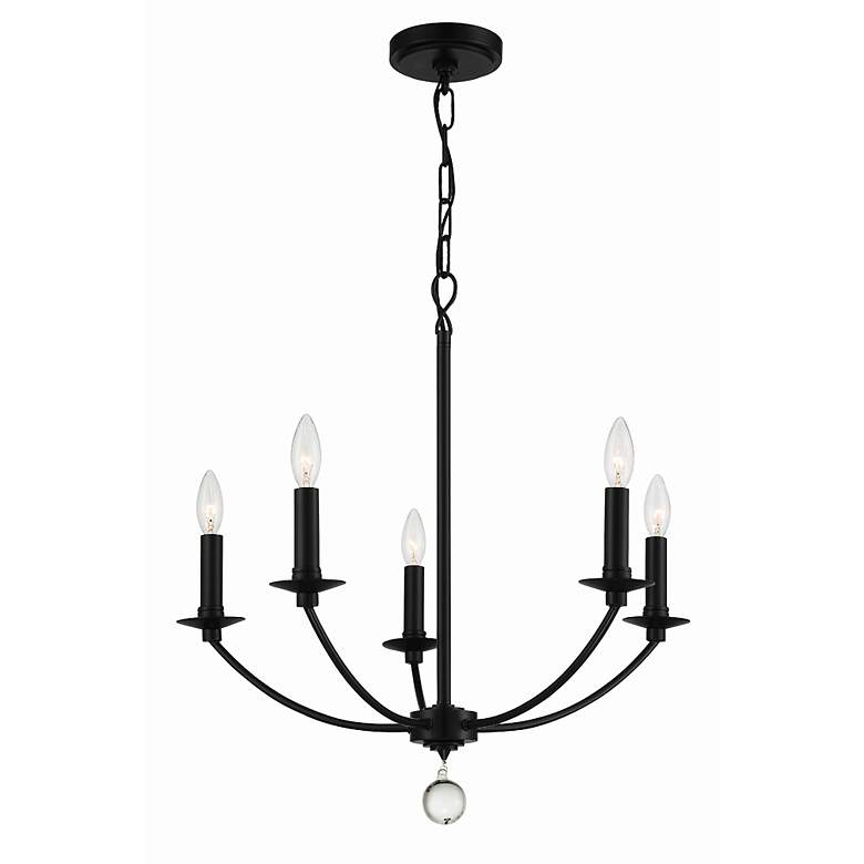 Image 2 Mila 5 Light Black Chandelier more views