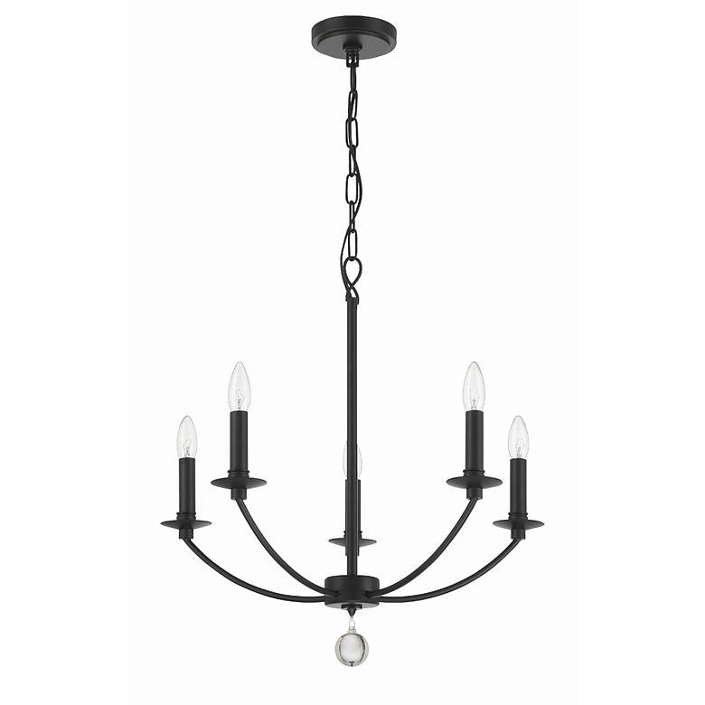 Image 4 Mila 5 Light Black Chandelier more views