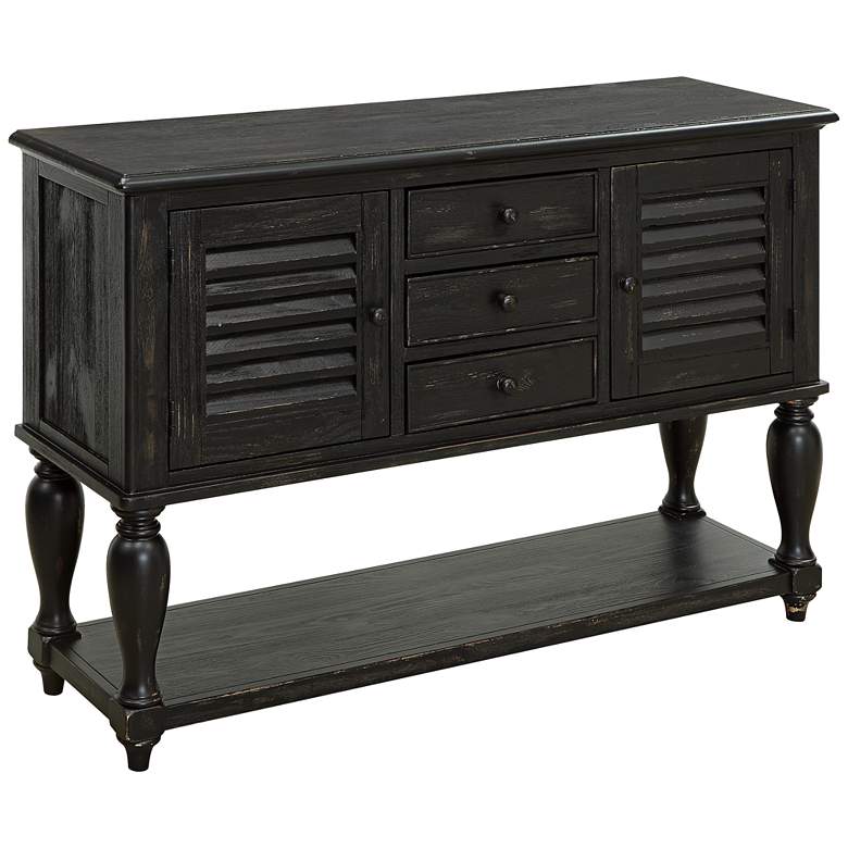 Image 1 Mila 54 inch Wide Antiqued Orchard Black Sideboard