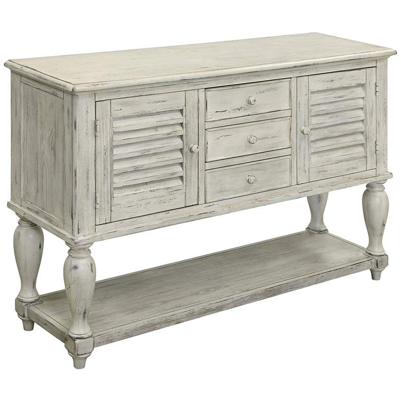 Image 1 Mila 54 inch Wide Antiqued Orchard White Sideboard